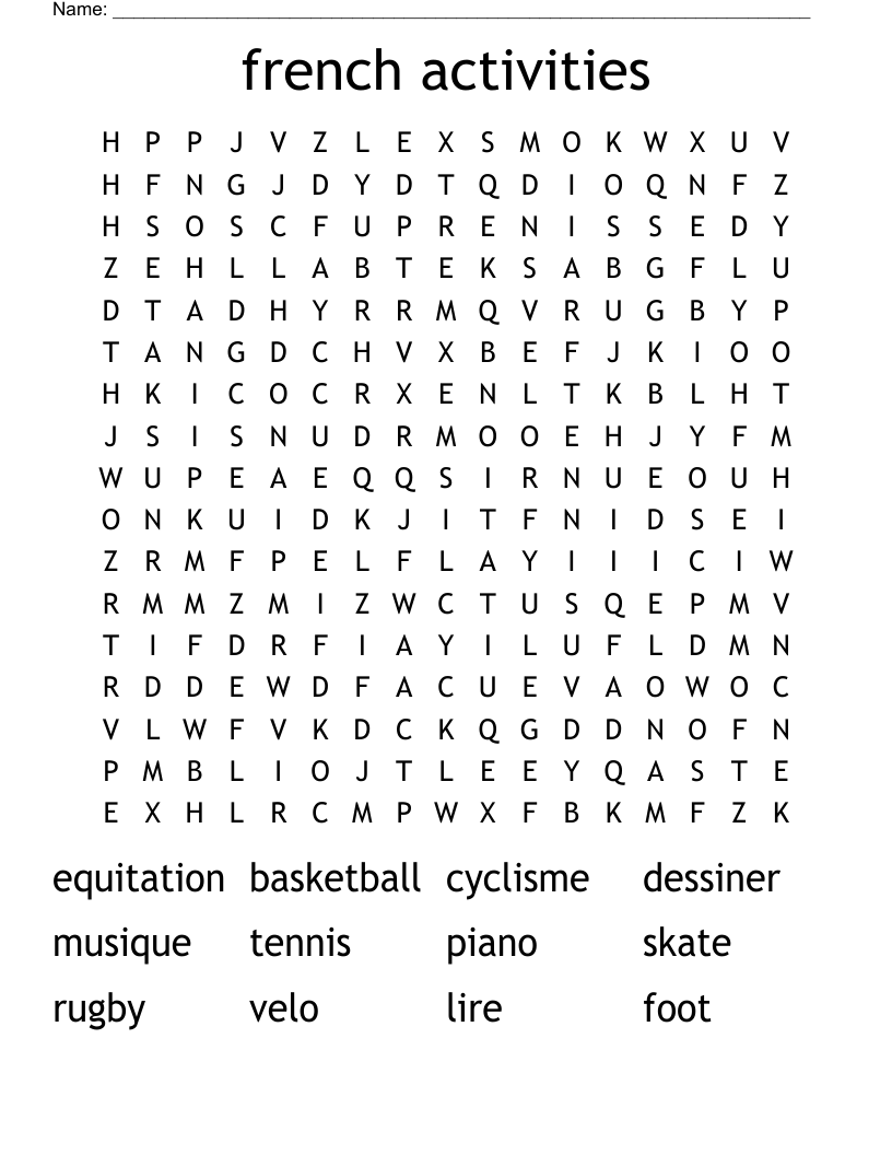 french activities
