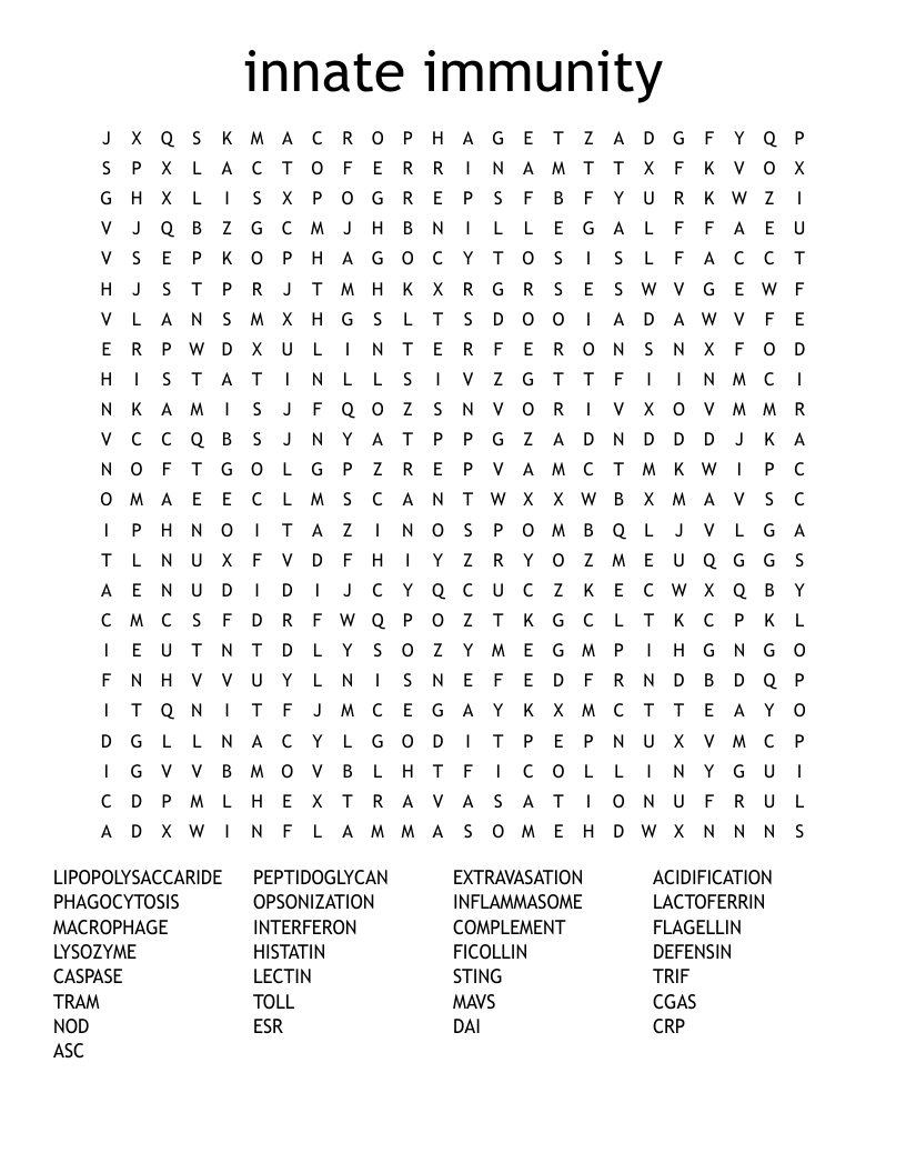 innate immunity Word Search