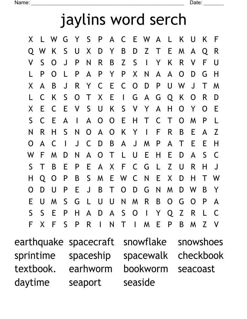 jaylins word serch Word Search