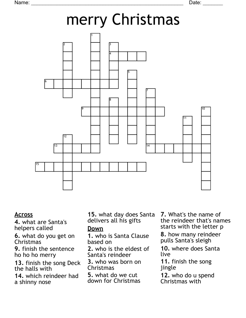 merry Christmas  Crossword