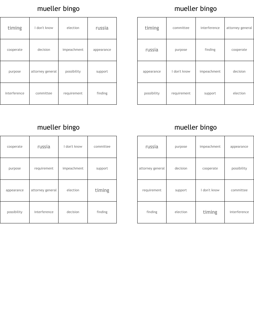mueller bingo