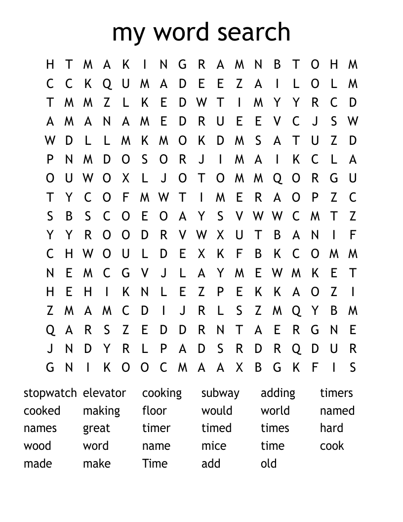 my word search