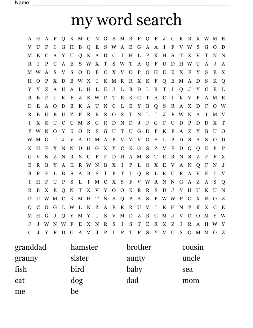 my word search