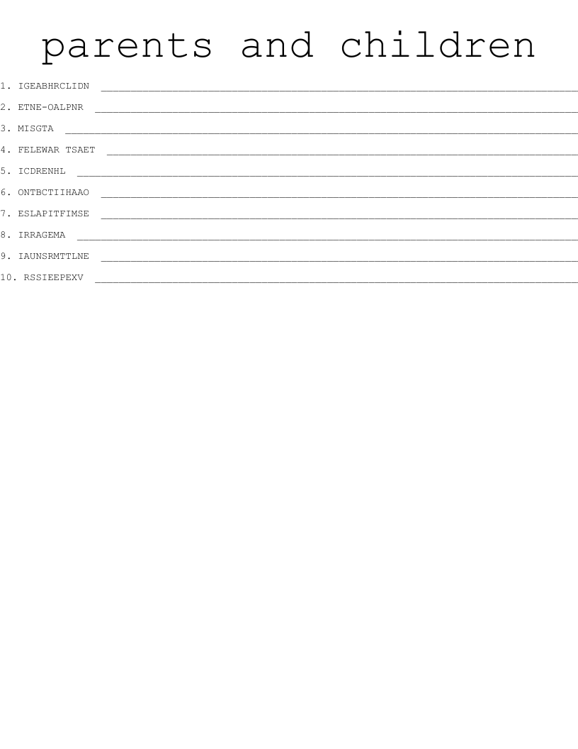 parents and children