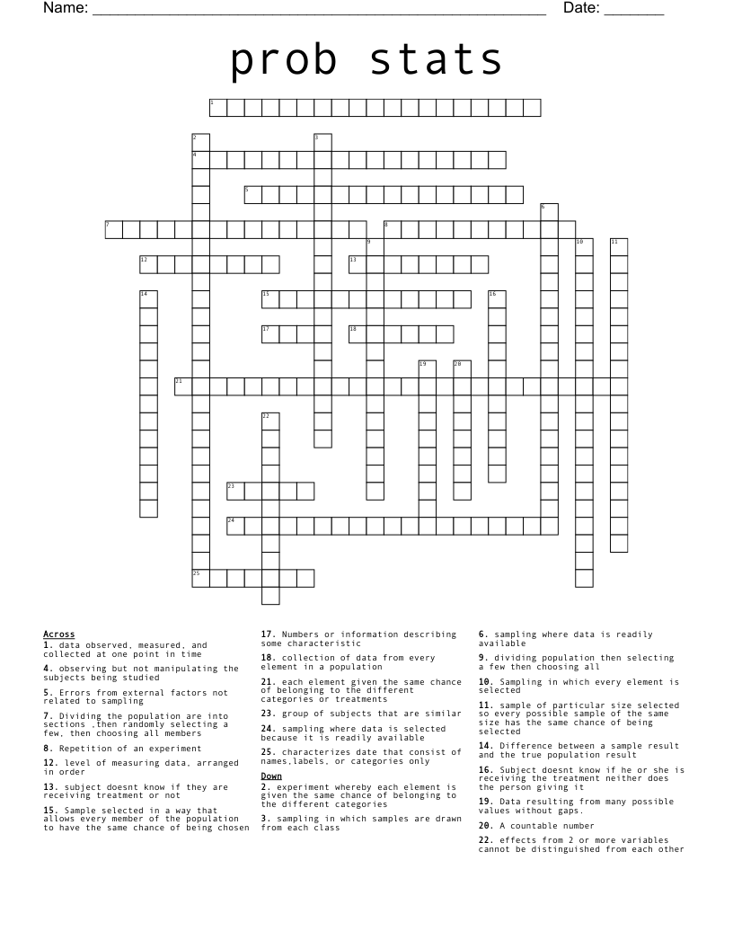 Sampling Crossword WordMint