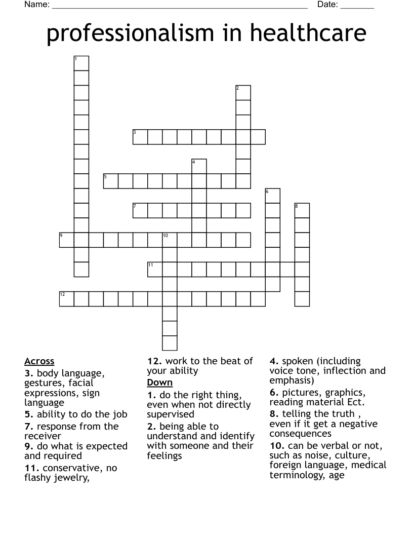 professionalism in healthcare 