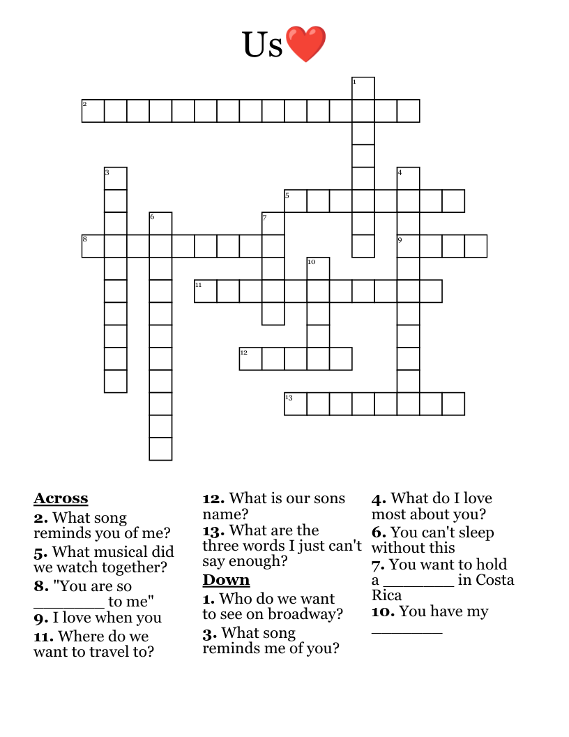Us❤️ Crossword