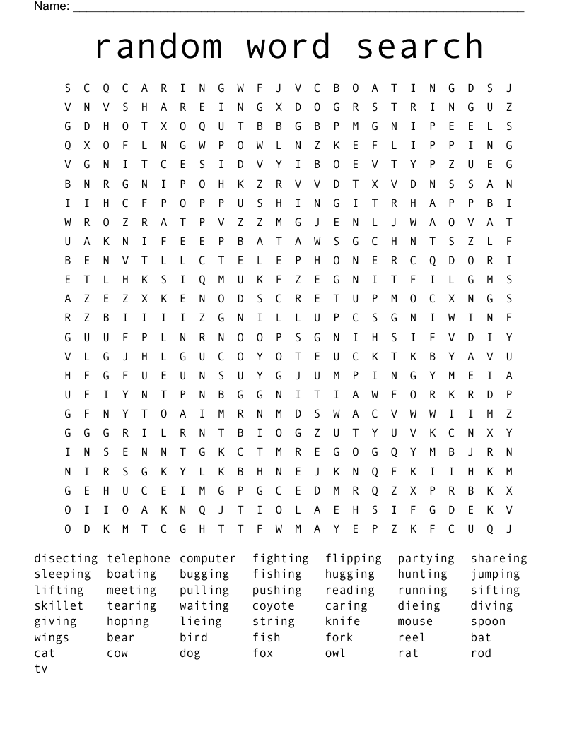 random word search