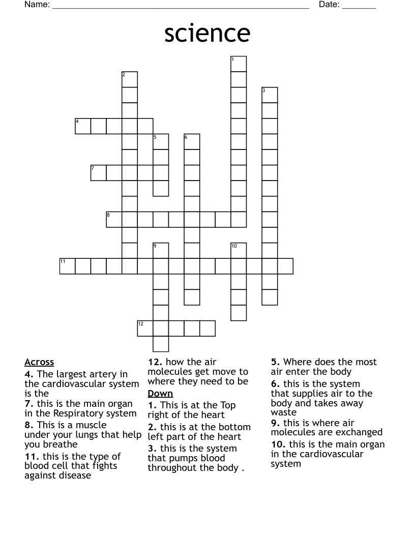 science Crossword