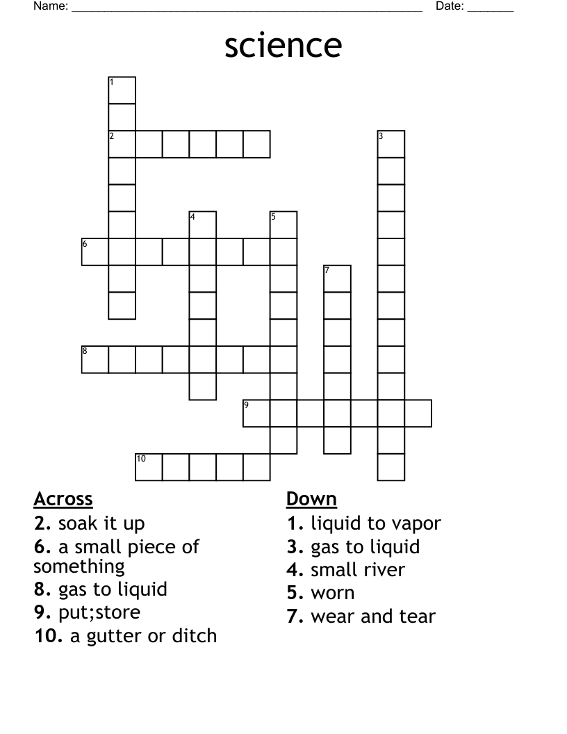science Crossword