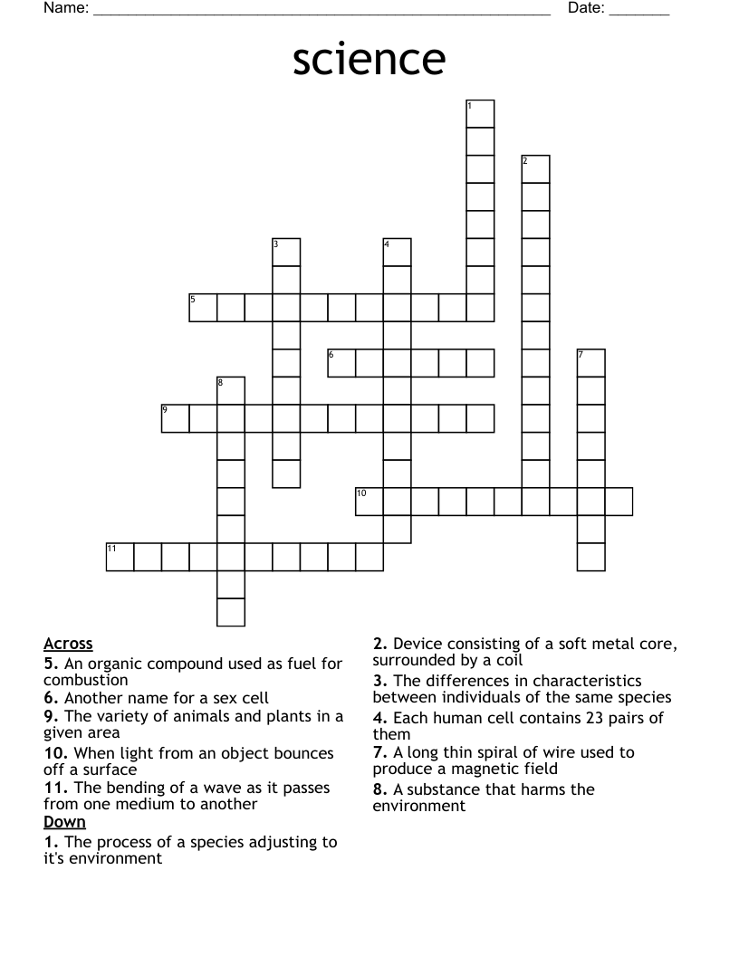 science Crossword
