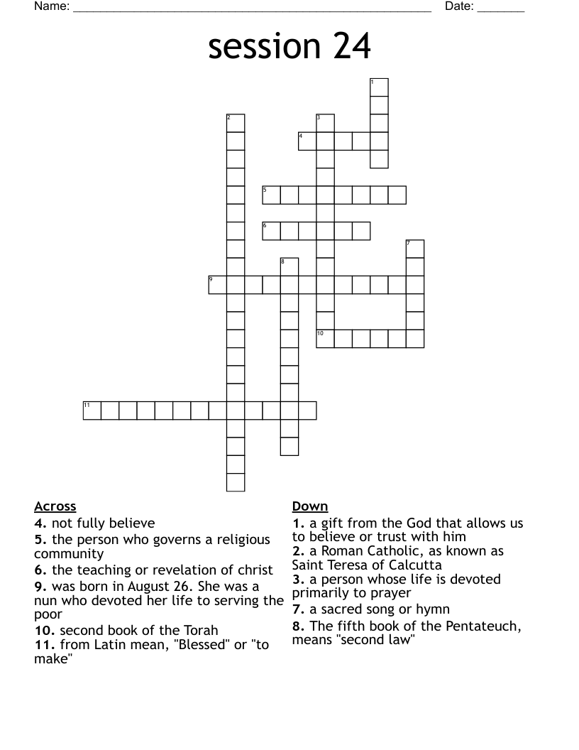 session 24 Crossword