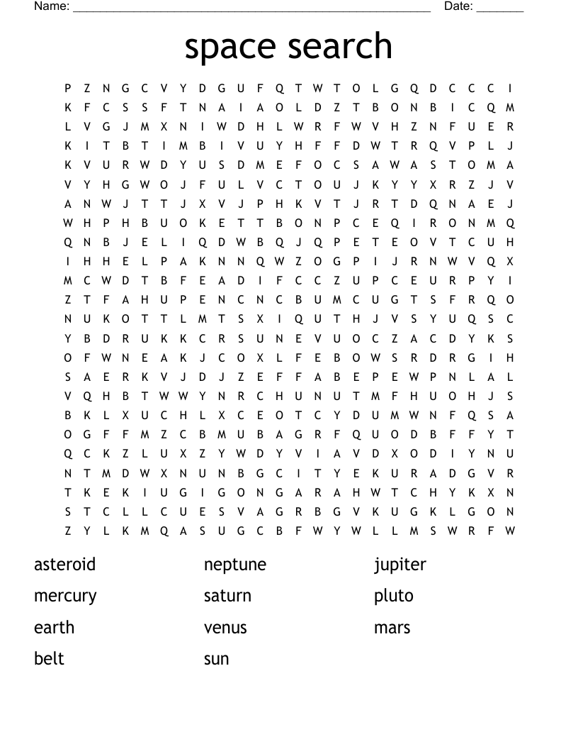 space search Word Search