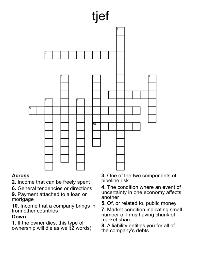 tjef Crossword