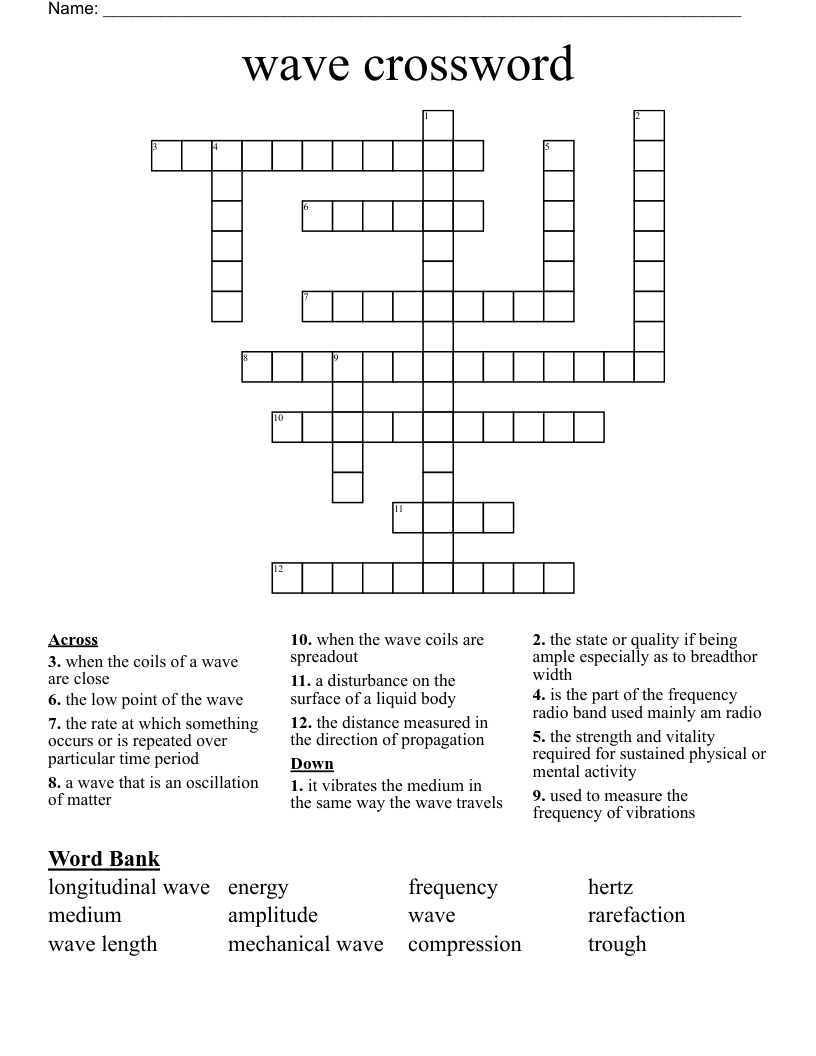 Wave Crossword WordMint